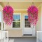 2 Packs Look Real Artificial Flowers for Outdoors, Fake Artificial Hanging Flowers for Outdoors